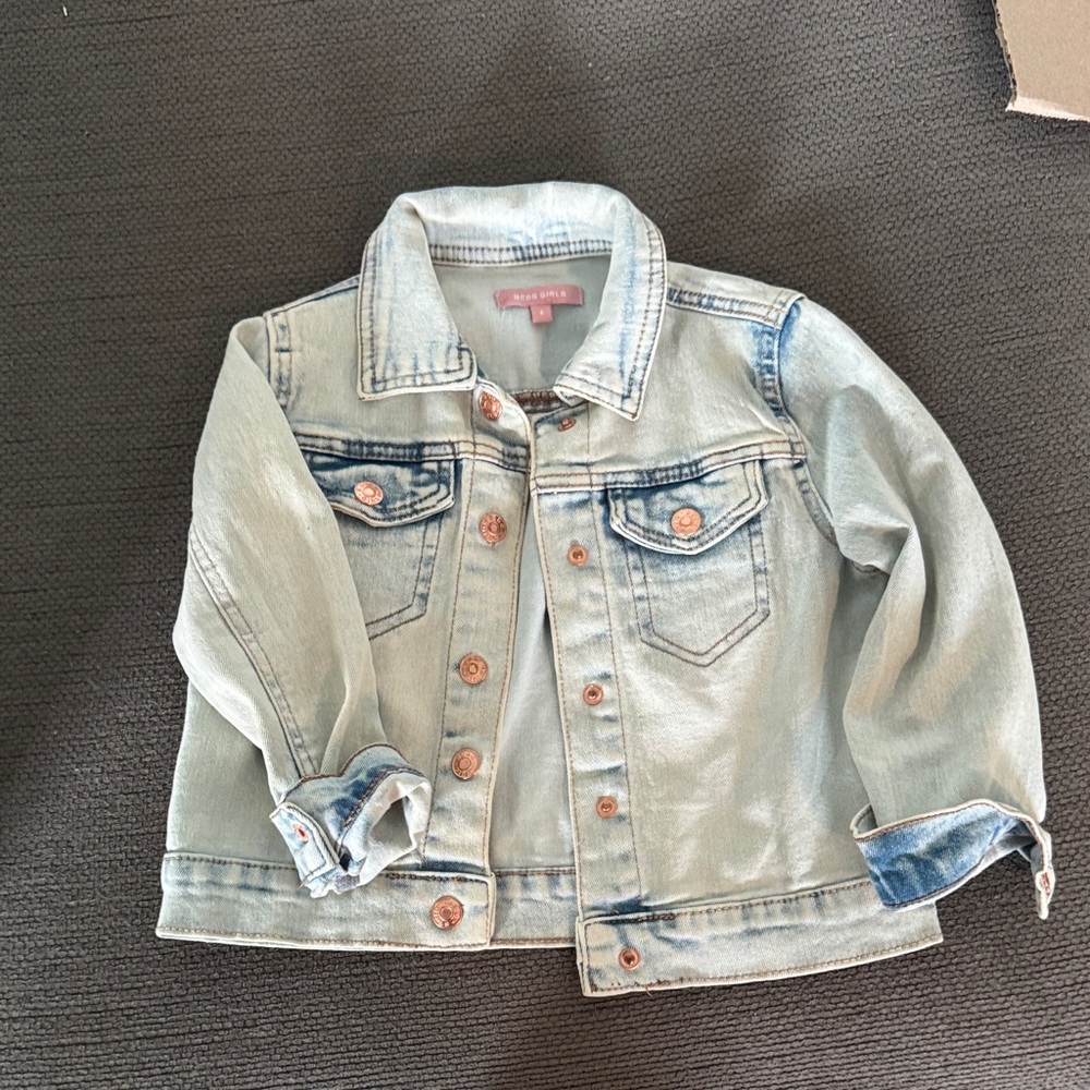 BCBG Kids Denim Jacket with Copper Buttons